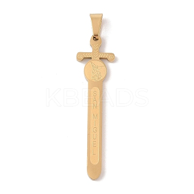 PVD Vacuum Plating 304 Stainless Steel Pendants STAS-M068-14G-1