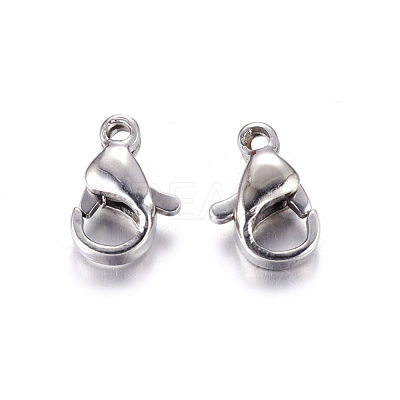 Tarnish Resistant 304 Stainless Steel Lobster Claw Clasps STAS-AB10-1