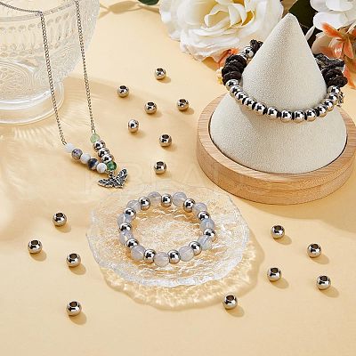 304 Stainless Steel European Beads STAS-DC0001-84-1