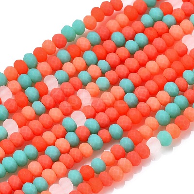 Faceted Glass Beads Strands GLAA-F106-B-F04-1