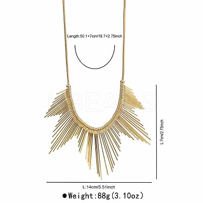 Iron Multiple Wavy Stick Bib Necklaces for Women WG3549D-01-1