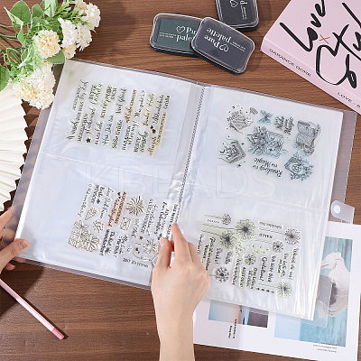 8 Inch 2 Grids Transparent PP Plastic Photocard Storage Albums AJEW-WH0419-72C-1
