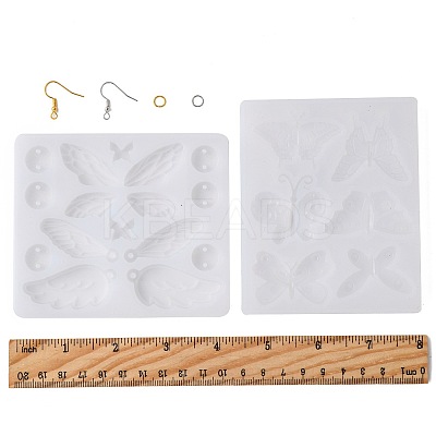2Pcs 2 Styles DIY Butterfly Ornament Silicone Molds DIY-FS0010-05-1