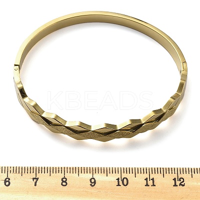 Ion Plating(IP) 304 Stainless Steel Hinged Bangles for Women BJEW-A011-15G-1