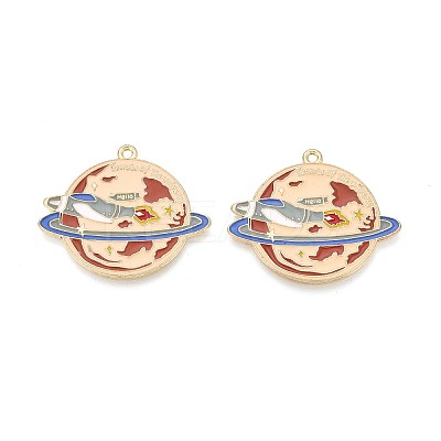 Alloy Enamel Pendants ENAM-T021-75A-G-1