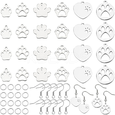 DIY Dog Paw Print Drop Earring Making Kit DIY-BC0004-63-1