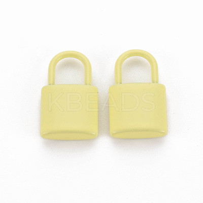 Spray Painted Alloy Pendants PALLOY-Q433-031H-RS-1