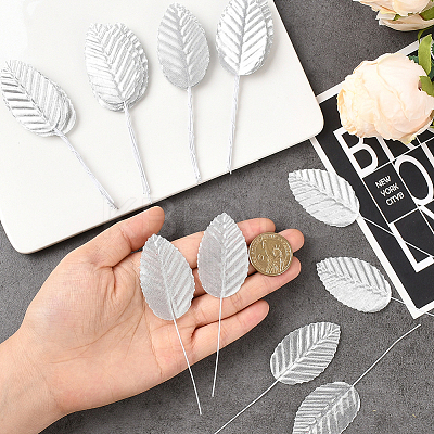 Handmade Silk Cloth Artificial Leaf AJEW-WH20070-073D-1
