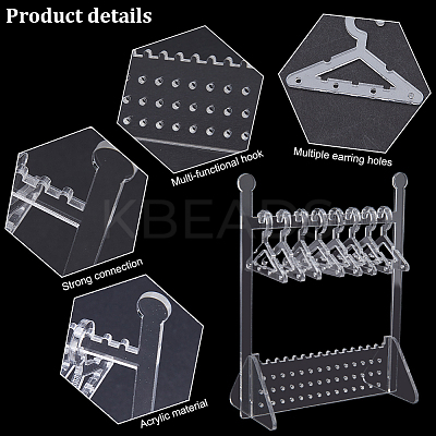 1 Set Acrylic Earring Display Stands EDIS-CP0001-14C-1
