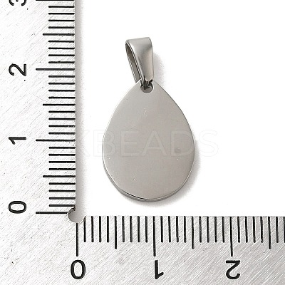 Non-Tarnish 304 Stainless Steel Stamping Blank Tag Pendants STAS-B053-04P-1