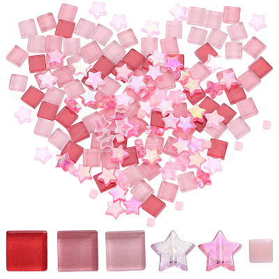 Gradient Color Glass Mosaic Tiles MOSA-WH0001-05D-1