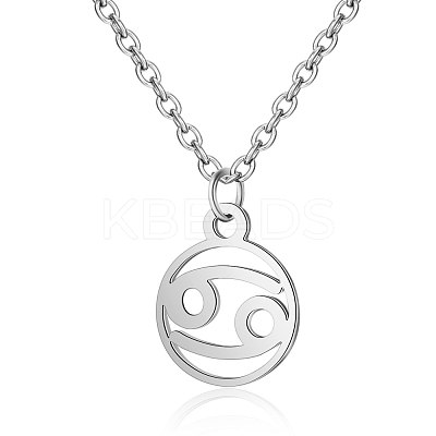 Non-Tarnish 201 Stainless Steel Pendants Necklaces NJEW-S063-TN505-4-1
