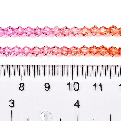 Gradient Color Baking Paint Glass Bead Strands DGLA-A039-T2mm-A04-1