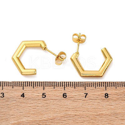 304 Stainless Steel Stud Earrings for Women EJEW-L296-033G-01-1