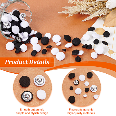 250Pcs 10 Styles 1-Hole Polyester Buttons DIY-PH0017-33-1