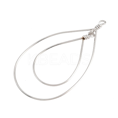 304 Stainless Steel Open Back Bezel Pendants STAS-D264-09P-1