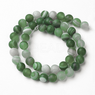 Natural Grade A Striped Agate/Banded Agate Beads Strands G-E478-08-10MM-1