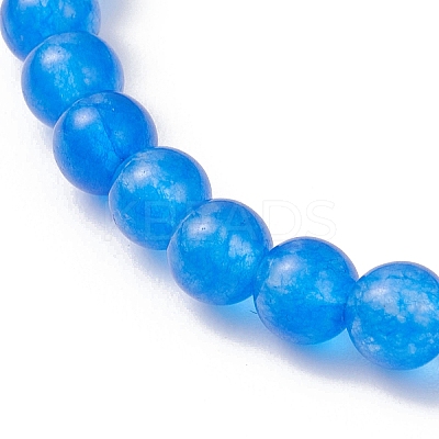 Natural & Dyed Malaysia Jade Beads Stretch Bracelets for Women BJEW-JB13272-1