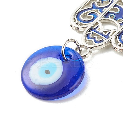 Glass Turkish Blue Evil Eye Pendant Decoration LS-HJEW-I008-06AS-1