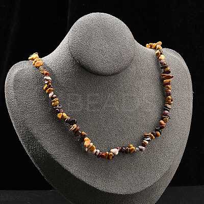 Natural Supper 7 Rutilated Quartz Chip Beaded Necklaces for Men Women NJEW-G159-01K-1