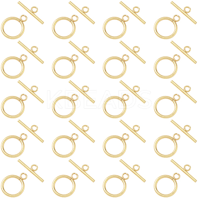 20 Sets 304 Stainless Steel Toggle Clasps STAS-BBC0008-07-1