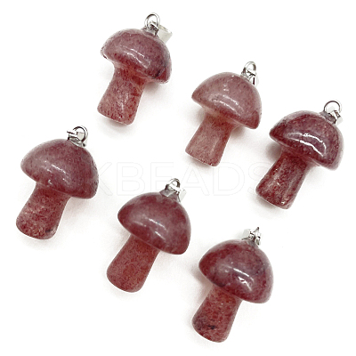 Synthetic Strawberry Quartz Pendants FIND-SZC0010-552-1