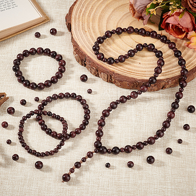 300Pcs 3 Styles Natural Wood Beads Strands WOOD-GA0001-66-1