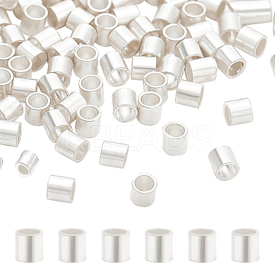 100Pcs 925 Sterling Silver Crimp Beads STER-BC0001-87-1