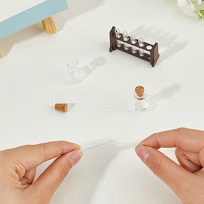 Wood & Glass Test Tube Rack & Measuring Cup DJEW-WH0039-95B-1