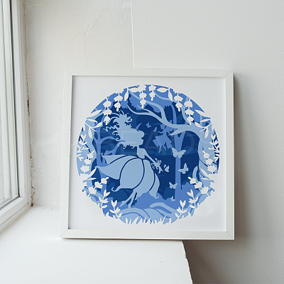 1 Set PET Hollow Out Drawing Painting Stencils DIY-MA0004-95-1