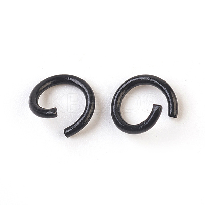 Spray Painted Iron Open Jump Rings IFIN-F149-F12-1