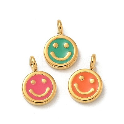 Ion Plating(IP) 304 Stainless Steel Enamel Charms STAS-G351-04G-1