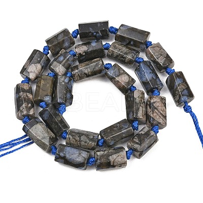 Natural Glaucophane Beads Strands G-A314-A08-01-1