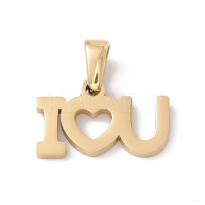 PVD Vacuum Plating Valentine's Day 304 Stainless Steel Charms LS-STAS-G284-11G-1