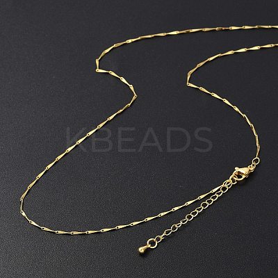 Brass Link Chain Necklaces for Women NJEW-D302-35G-1