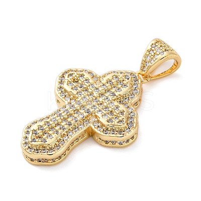 Brass Micro Pave Cubic Zirconia Pendants KK-S510-48G-01-1