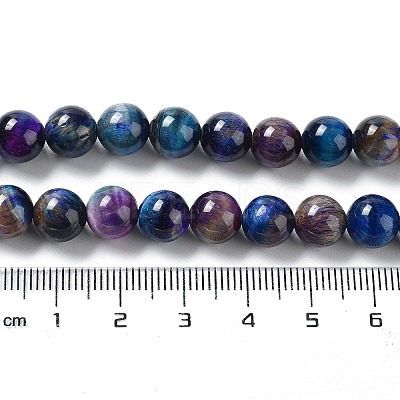 Natural Rainbow Tiger Eye Beads Strands G-NH0002-A01-B01-1