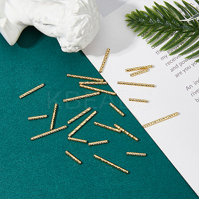 120Pcs 3 Style Brass Tube Beads KK-HY0001-91-1