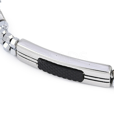 Synthetic Non-magnetic Hematite Beaded Bracelets BJEW-S156-05P-B-1