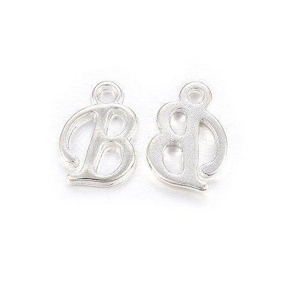 Silver Color Plated Alloy Letter Pendants LS-PALLOY-J718-01S-B-1