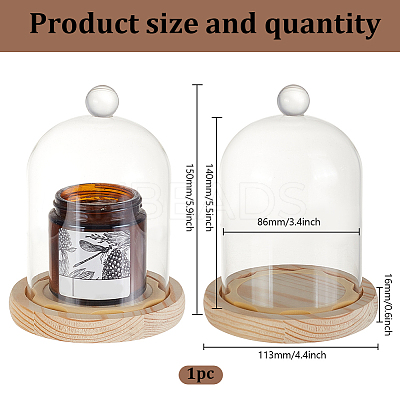 Glass Dome Cover AJEW-WH0348-293A-1