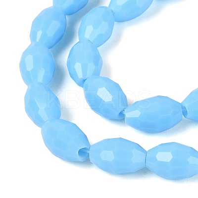 Opaque Solid Color Glass Beads Strands GLAA-N071-01A-C07-1