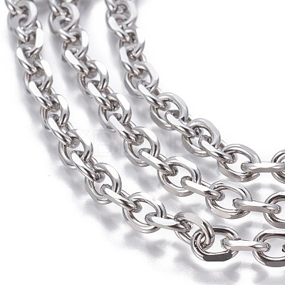 Non-Tarnish 3.28 Feet 304 Stainless Steel Cable Chains X-CHS-P007-27P-01-1
