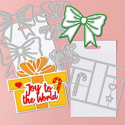 Christmas Theme Carbon Steel Cutting Dies Stencils DIY-WH0309-1215-1