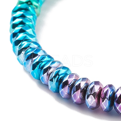 Synthetic Hematite Beaded Stretch Bracelet BJEW-JB08227-1
