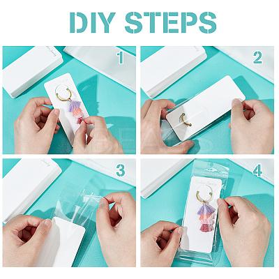 100Pcs Cardboard Jewelry Display Cards for Keychain CDIS-PH0001-59A-1