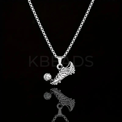 Football Soccer Shoe 667 Stainless Steel Pendant Necklaces for Men FS-WG4A7BD-01-1