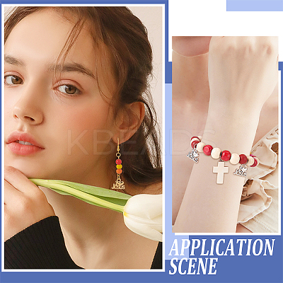 120Pcs 6 Colors Tibetan Style Alloy Pendants FIND-NB0003-13-1