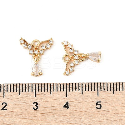 Brass Micro Pave Cubic Zirconia Pendants KK-R219-26G-1