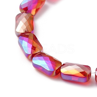 Transparent Electroplate Glass Beads Strands X-EGLA-I017-03-AB01-1